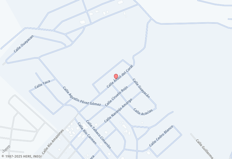 Árbol del coral 141 Location map