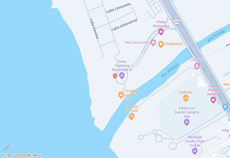 3-Story Penthouse, int. 25B Torre 2 Península Vallarta Mapa de ubicación