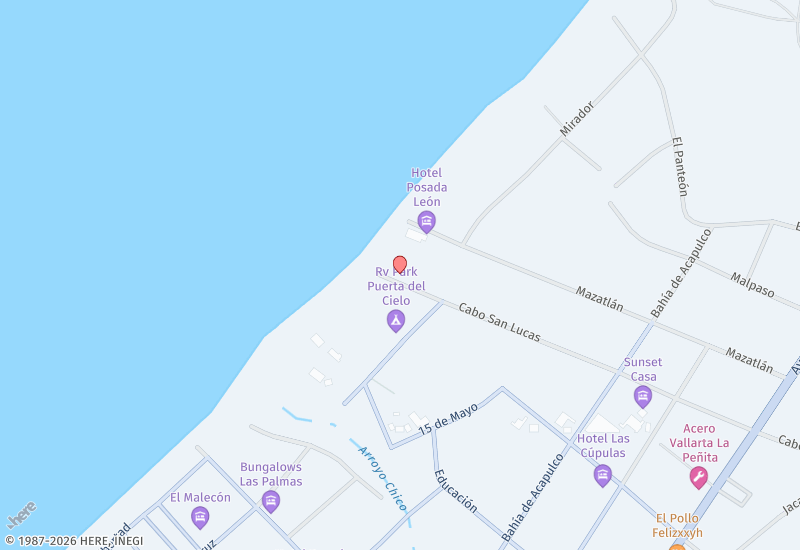 52 PESCADORES CABO SAN LUCAS BEACH HOUSE FORTUNA Mapa de ubicación