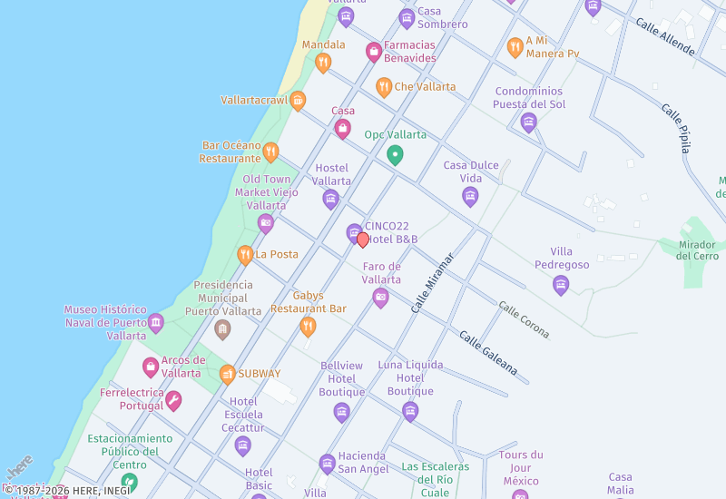 Casa Hidalgo B&B Mapa de ubicación