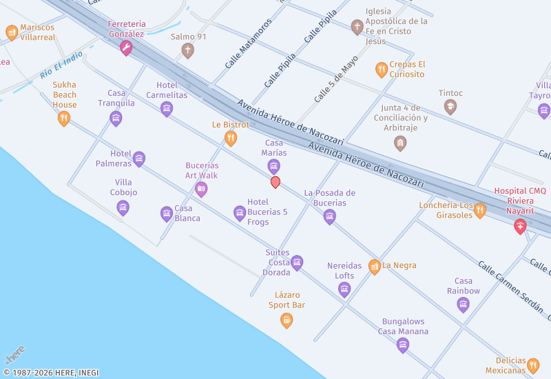 Casa Tres Palmas Location map