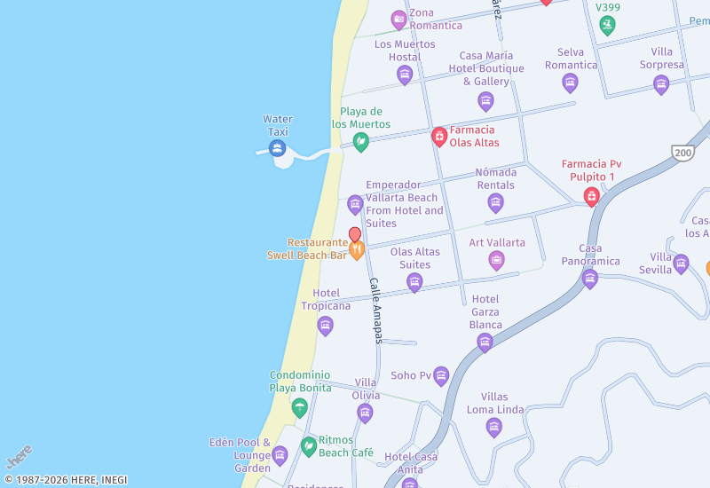 La Palapa 106 Location map