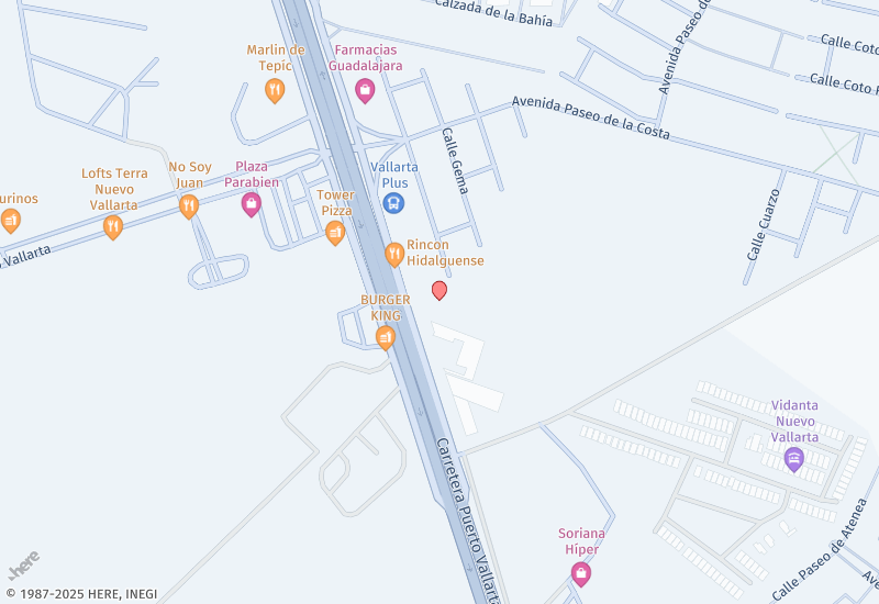 Lot for Sale in Blvd Riviera Nayarit (next to plaza El Roble) Location map