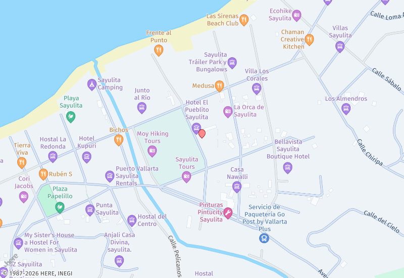 Playa Azul Mapa de ubicación