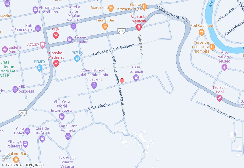 V ESTRELLA 105 Location map